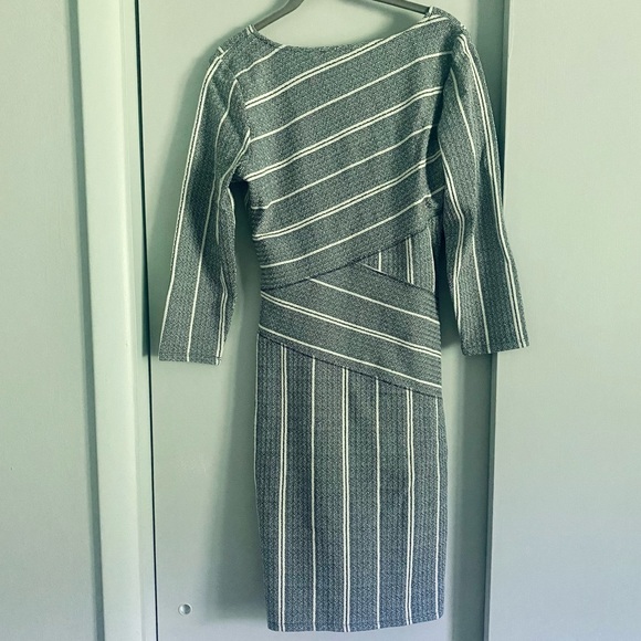 Anthropologie Maeve Wrapped Striped Column Dress - Picture 5 of 8